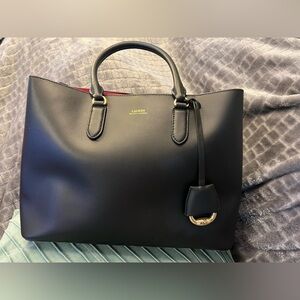 Lauren Ralph Lauren Black Marcy Purse Large